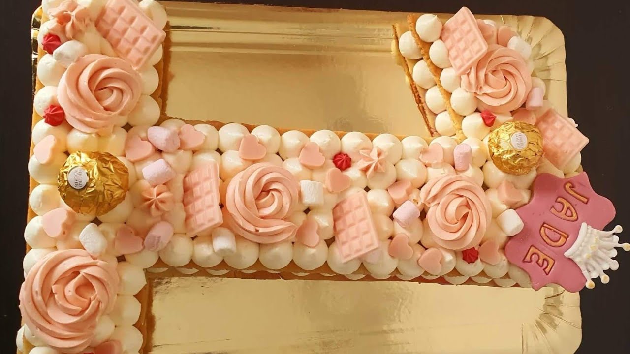 كيكة الأرقام بعجينة الصابلي و بدون قالب بطريقة سهلة و مبسطة number cake 1😍