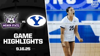 Weber State vs. BYU Highlights (9.16.25) | 2025 Big 12 Volleyball