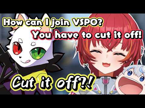 【Vspo/Eng Sub】Tsuna tells Ras that if he wants to join VSPO, he has to cut it off.