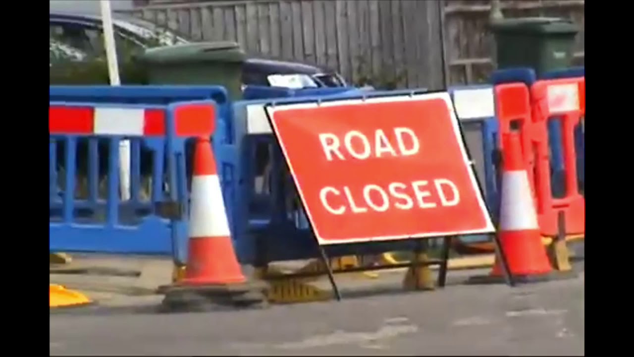 Roadworks construction site in Didcot. YouTube