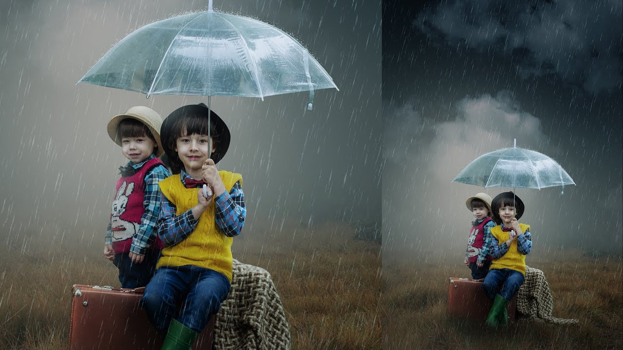 Rain - Photoshop Manipulation Photo Effects Tutorial