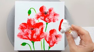 (615) Red poppies | Easy Painting ideas | Acrylic Painting for beginners | Designer Gemma77