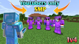 I DID 1V4 IN YOUTUBERS ONLY SMP MINECRAFT