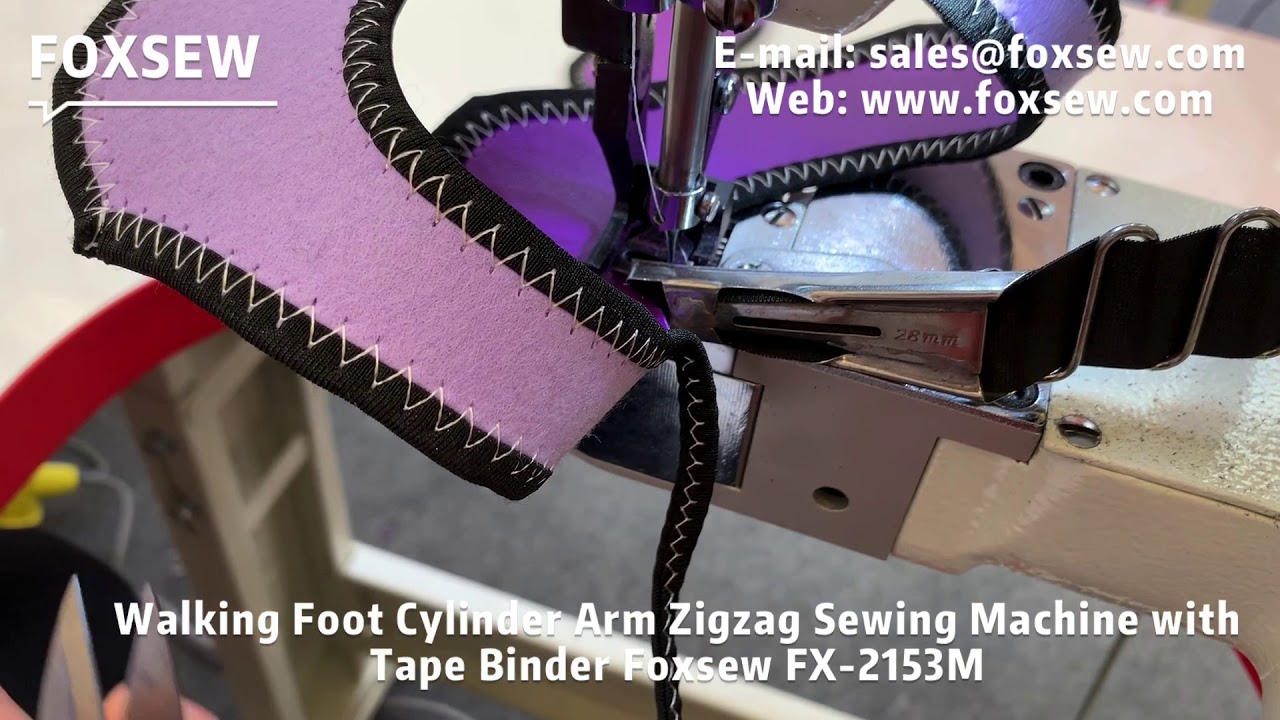Walking Foot Cylinder Arm Zigzag Sewing Machine with Tape Binder YouTube
