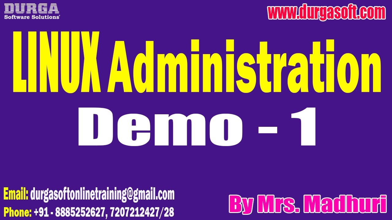LINUX Administration tutorials || Demo - 1 || by Mrs. Madhuri On 03-03 ...