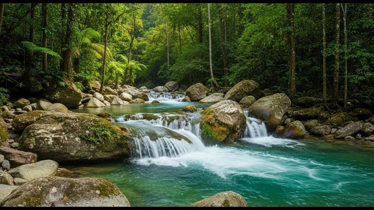 Deep Sleep Nature Sounds | Forest River and Birds Chirping