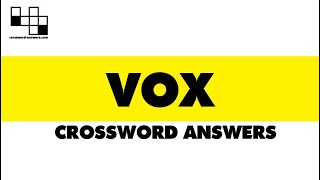 Vox Crossword Answers for Wednesday, December 8, 2021 ( 2021-12-08 )
