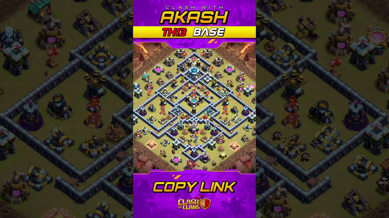 Only 1 Star TH13 War Base 2025 Anti 2 Star Anti Dragon Anti Zap Witches Clash of Clans 🔥