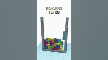 [1DAY_1CAD] TETRIS #shorts  #tinkercad #project