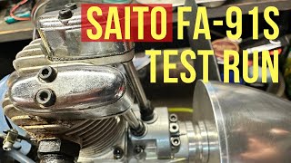 Quick Test Run Saito 91 four stroke rc glow engine.