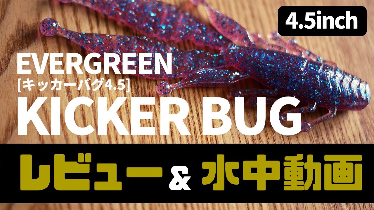 レビュー 水中動画 エバーグリーン キッカーバグ 4 5インチ バス釣り 琵琶湖 Youtube レビュー 水中動画 エバーグリーン キッカーバグ 4 5インチ バス釣り 琵琶湖 Youtube