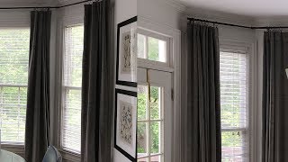 How to make store bought curtains look EXPENSIVE- NO SEWING & NO MEASURING!