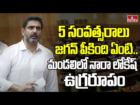 5 సంవత్సరాలు జగన్ పీకింది ఏంటి.. మండలిలో నారా లోకేష్ ఉగ్రరూపం | Nara Lokesh Aggressive Comments | Hm - HMTVNEWS
