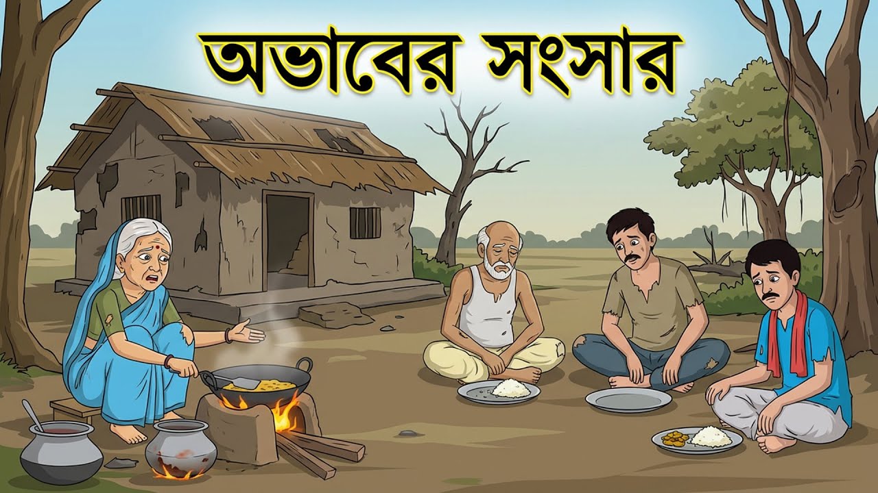 অভাবের সংসার ।  Bangla Cartoon | বাংলা কার্টুন | Thakumar Jhuli। Moral Stories