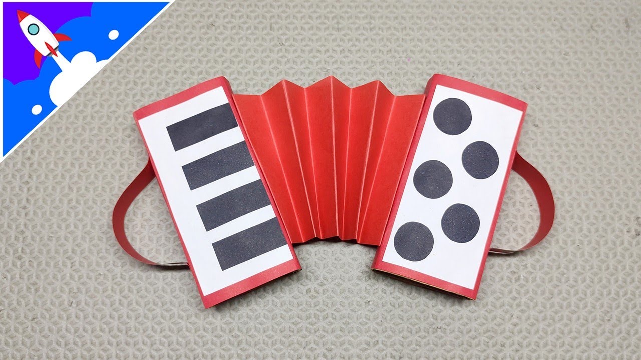 Como fazer uma sanfona de papel - Festa Junina