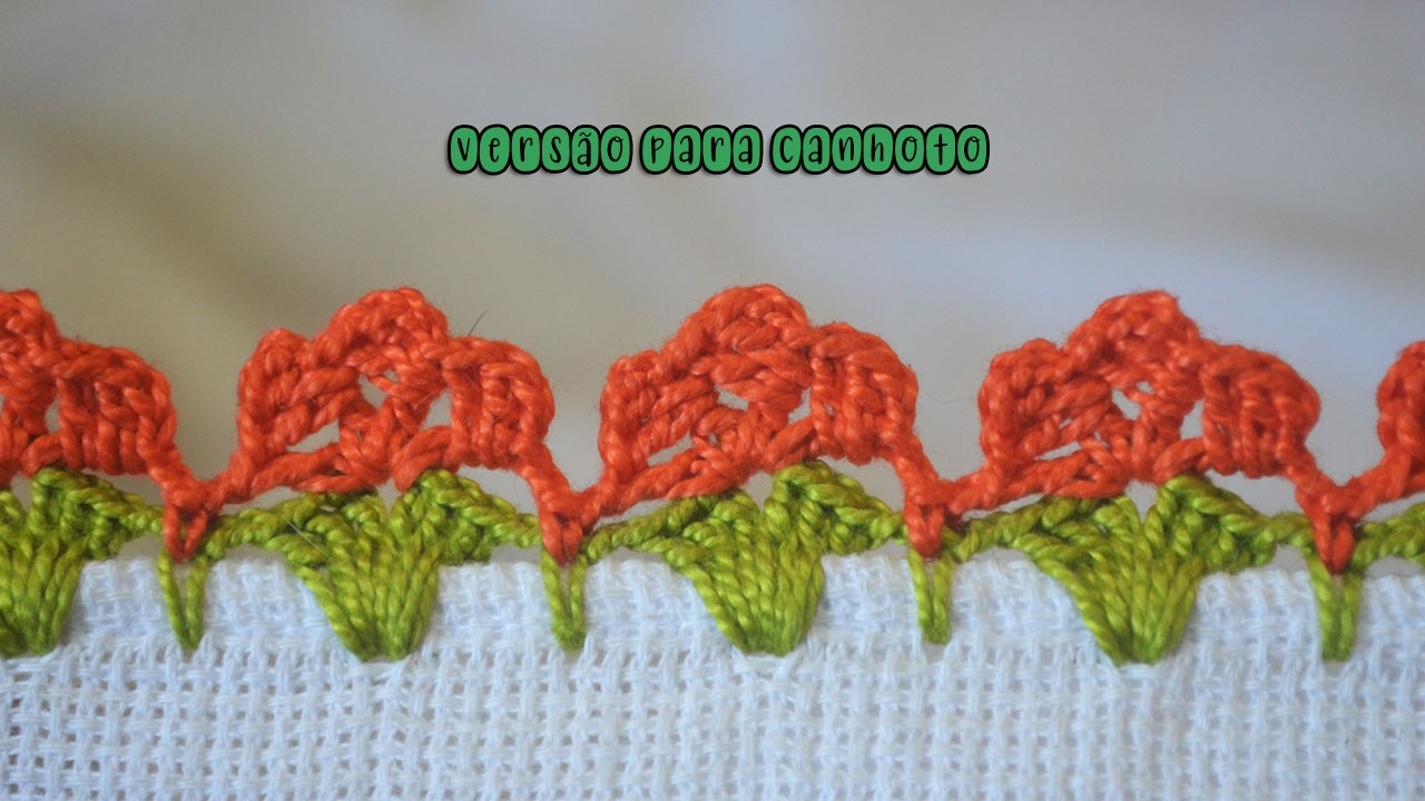 SMALL AND EASY CROCHET EDGING FOR BEGINNERS #1339 left-handed