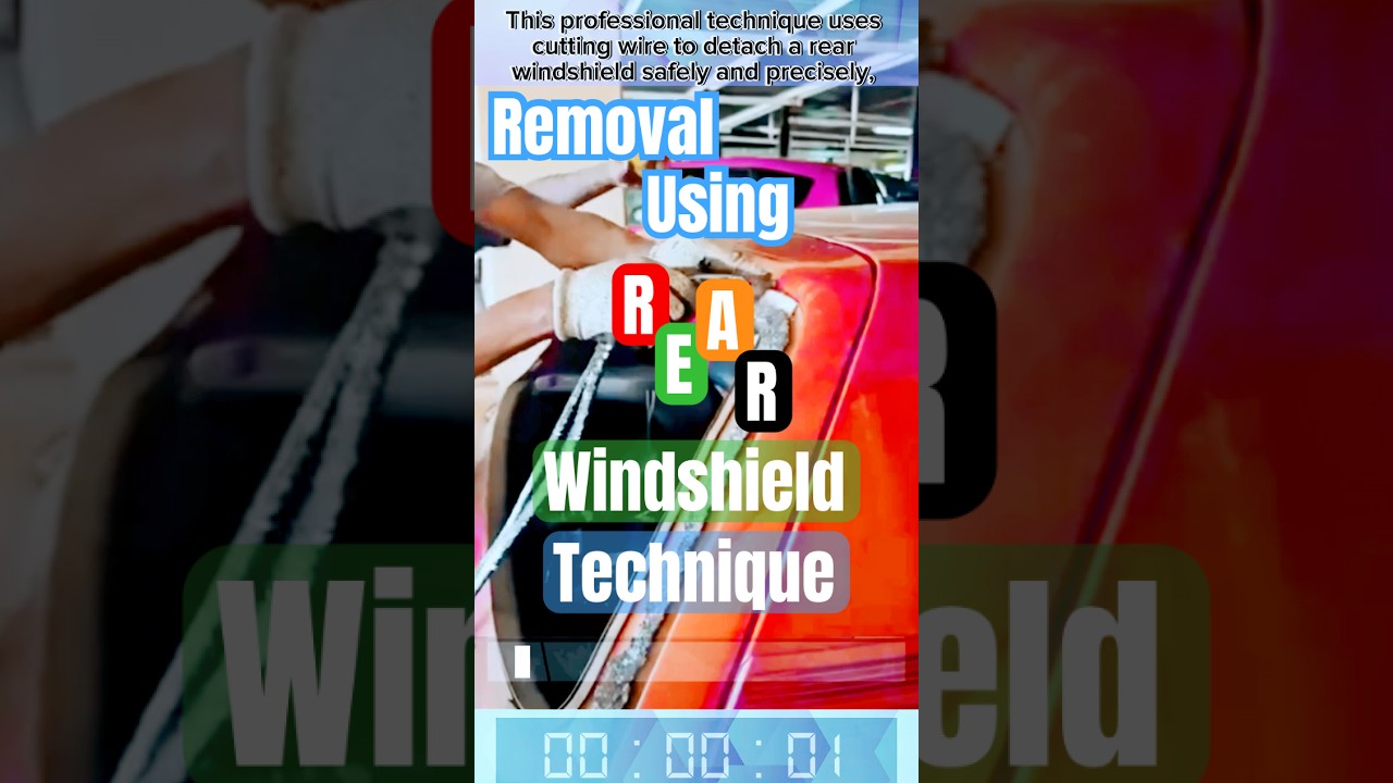 Rear Windshield Removal Using Cutting Wire: Precision Auto Glass Technique