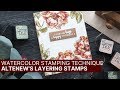 Watercolor Stamping with Altenew's Beautiful Day Layering Stamp Set