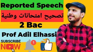 Reported speech part 3 امتحانات وطنية مع التصحيح