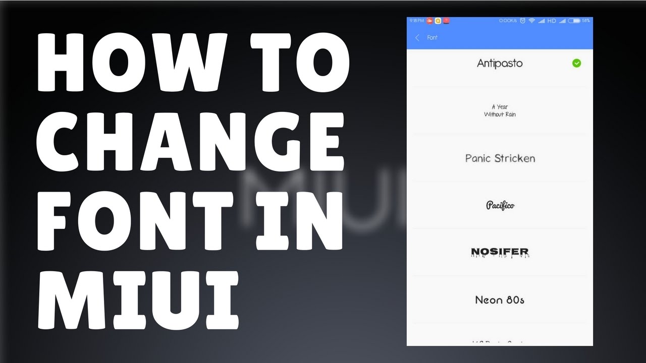 Easy way to change MIUI8 font without ROOT access