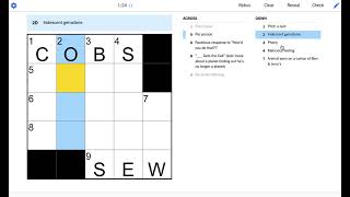 Today's New York Times NYT Mini Crossword 8 December 2022 solved answer