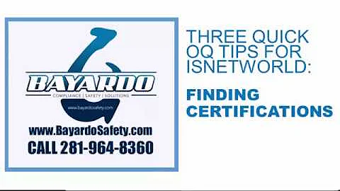 Three Quick OQ Tips For ISNetworld | Bayardo Safety