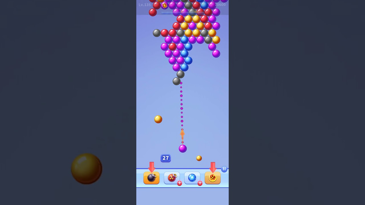 Bubble shooter Game Level - 135 | bubble shooter Game| 