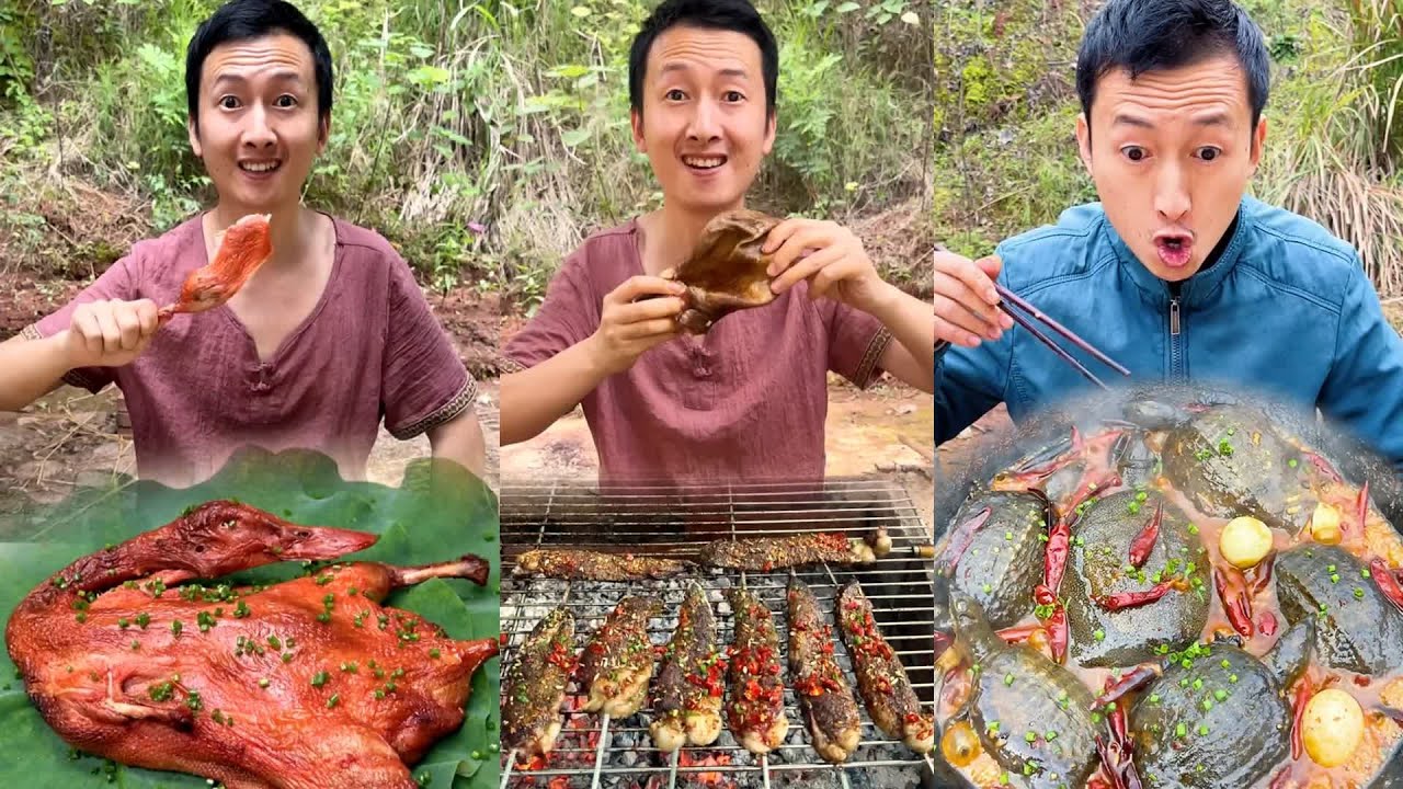 Cooking Mugbang| Eating Frogs| Eating Turtle| Spicy Chinese Food ASMR