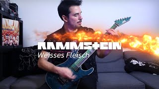 RAMMSTEIN - Weisses Fleisch [GUITAR COVER WITH SOLO] - with green neon strings