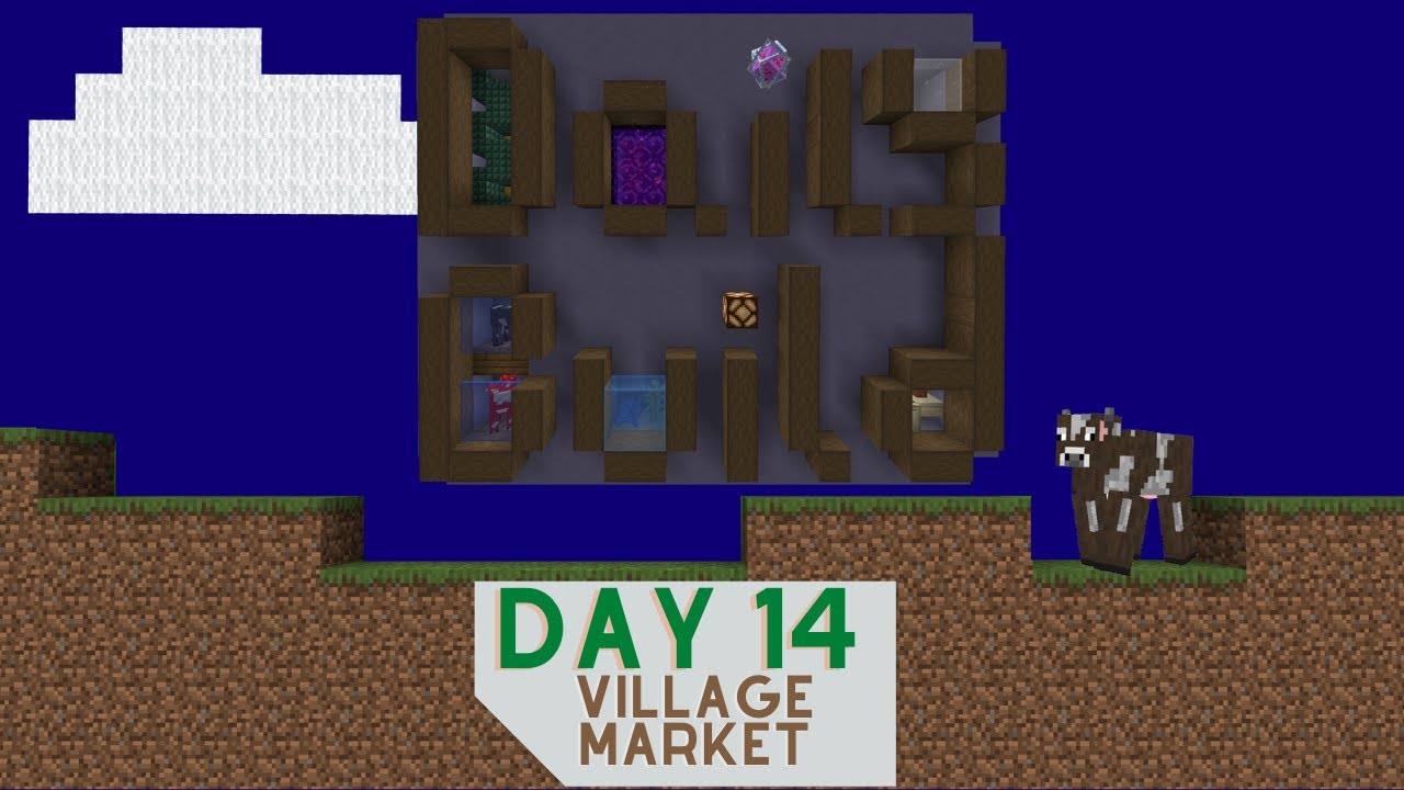 Minecraft Daily Build Day 14: Village Market - YouTube