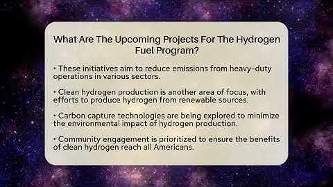 What Are The Upcoming Projects For The Hydrogen Fuel Program? - Talking Tech Trends