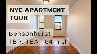 Sunny 1BR apartment walk-through in Bensonhurst, Brooklyn