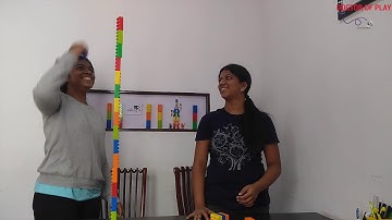 Tallest tower activity using 6 LEGO Bricks