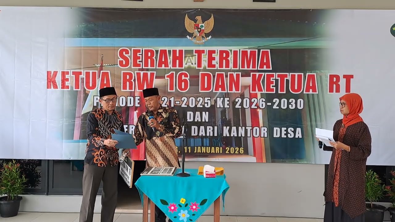 Serah Terima Ketua RW.16, Ketua PKK RW.16, dan Simbolis Serah Terima Ketua RT di Lingkungan RW.16