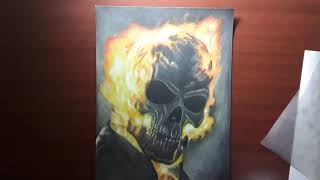 Desenhando o Motoqueiro Fantasma - (Drawing Ghost Rider) - HQ ART #3 