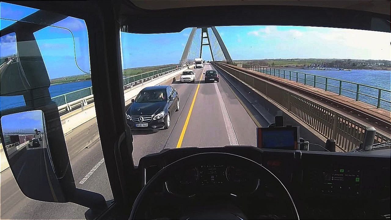 Puttgarden Germany - Rødby Denmark, Ferry POV Driving Scania R450