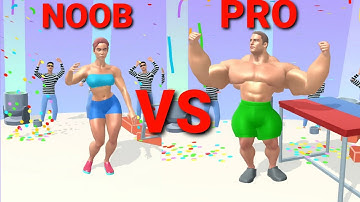 NOOB vs PRO vs HACKER in Muscle Rush Android Gamer