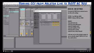 How to Sync TEMPO in Ableton Live to a Boss RC-300 as a Slave.