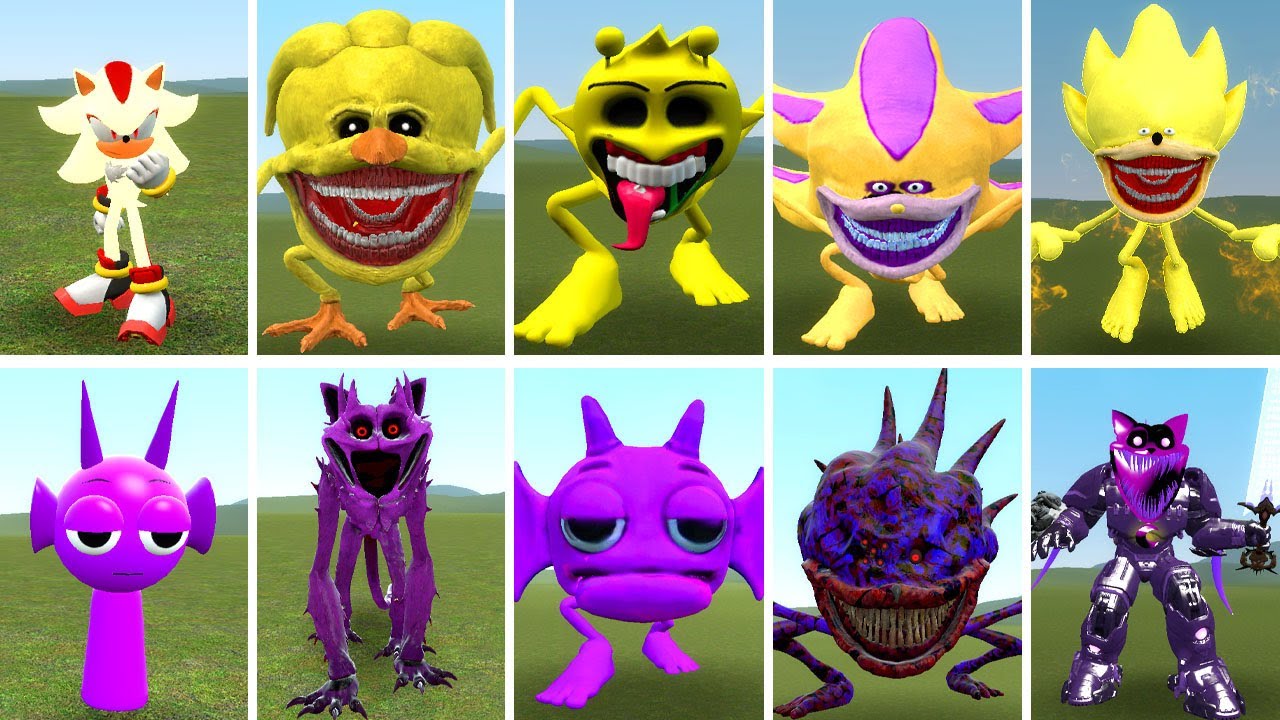 SUPER SHADOW & SUPER SONIC vs SPRUNKI PURPLE NEXTBOT | CATNAP MECHA TITAN | NPC HORROR BATTLE