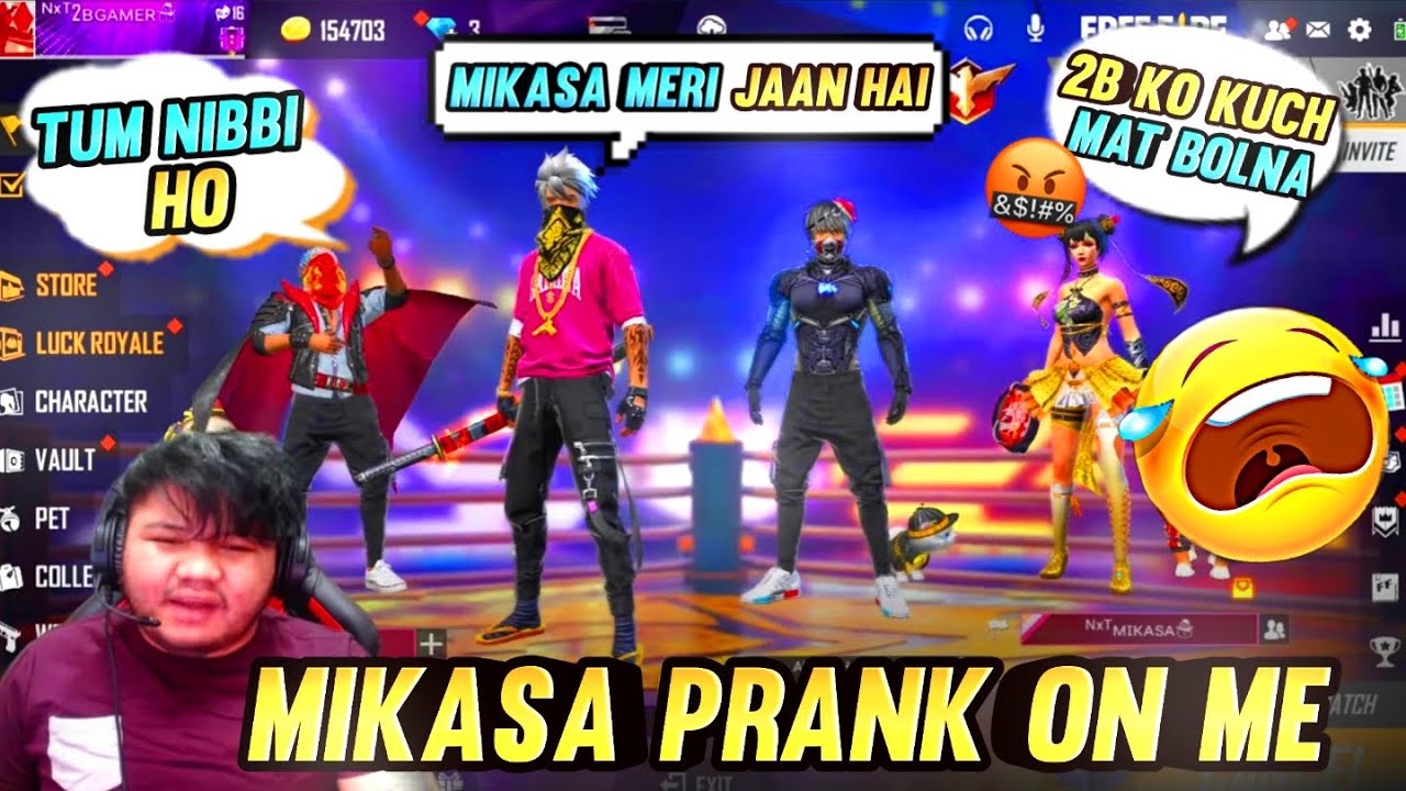 GrandMaster  Call Mikasa Noobdi And Show Emotes ||I Challenged Them 1 Vs 2😞I LOST ||Garena Freefire