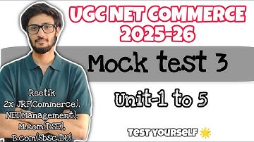 UGC NET Commerce Mock Test 3 | Reetik