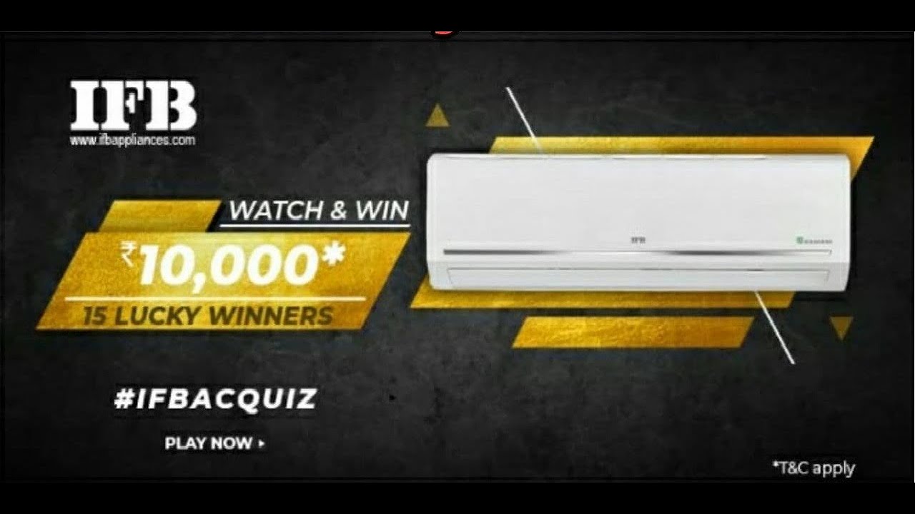 Amazon IFB AC Quiz Answers: Play And Win Rs. 10,000 Pay Balance (15 Prizes) - 27th Feb 2021