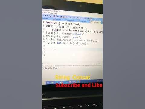 String Concat simple Program|| java simple program || Concat two String ...