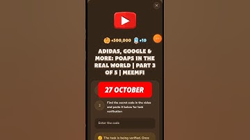 Adidas, Google & More: POAPs in the Real World | Part 3 of 5 | MeemFi #memefi #code