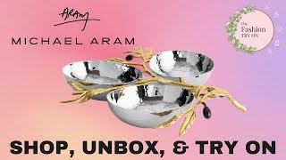 Michael Aram Olive Branch Triple Dish UNBOXING The Fashion Try On