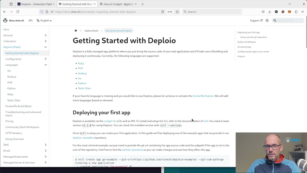 Deploying a Go application with Deploio