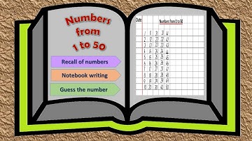 Numbers from 1 to 50 - recall and write- game - guess the number