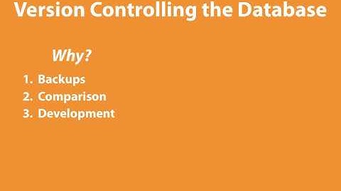 53. Overview of database components you can add to version control (a Drupal how-to)