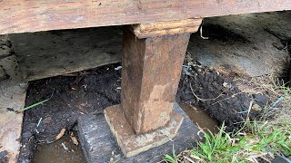 How To Install Floating Foundation Posts and Pads in Muskeg Alaska Building by Ben Timby 3,514 views 3 years ago 4 minutes, 31 seconds