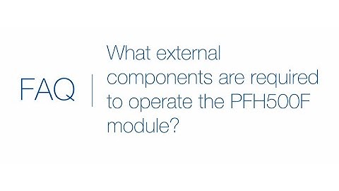What external components are required to operate the PFH500F?